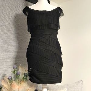 Morgan De Toi - Black Ruffled Dress, Size 8